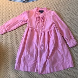 Ralph Lauren girls button up ruffle dress